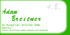 adam breitner business card
